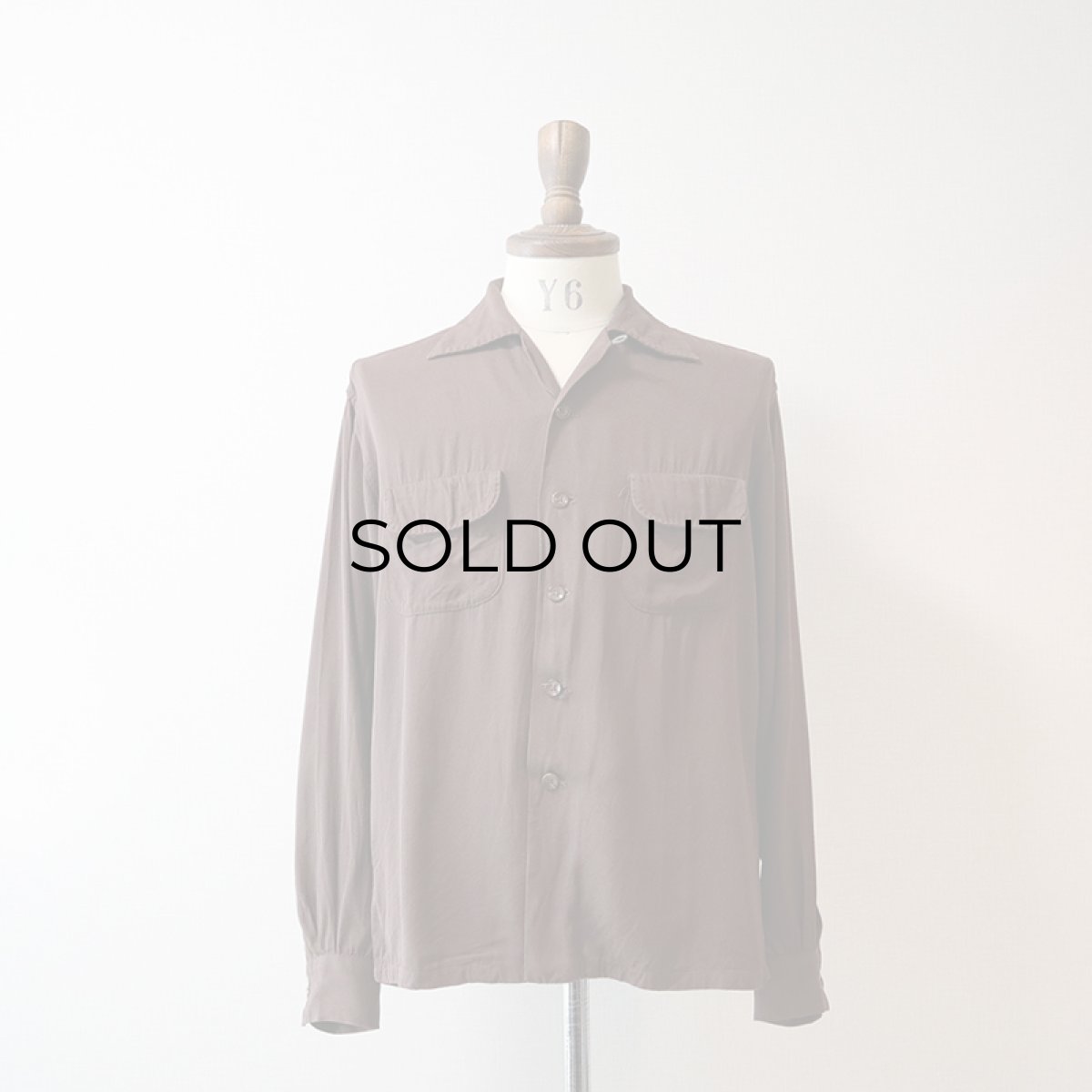 画像8: 50's UNKNOWN BRAND RAYON GABARDINE BOX SHIRT (8)