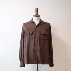 画像8: 50's UNKNOWN BRAND RAYON GABARDINE BOX SHIRT (8)