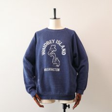 画像4: 70's UNKNOWN BRAND PRINT CREW NECK SWEAT "WHIDBAY ISLAND" (4)