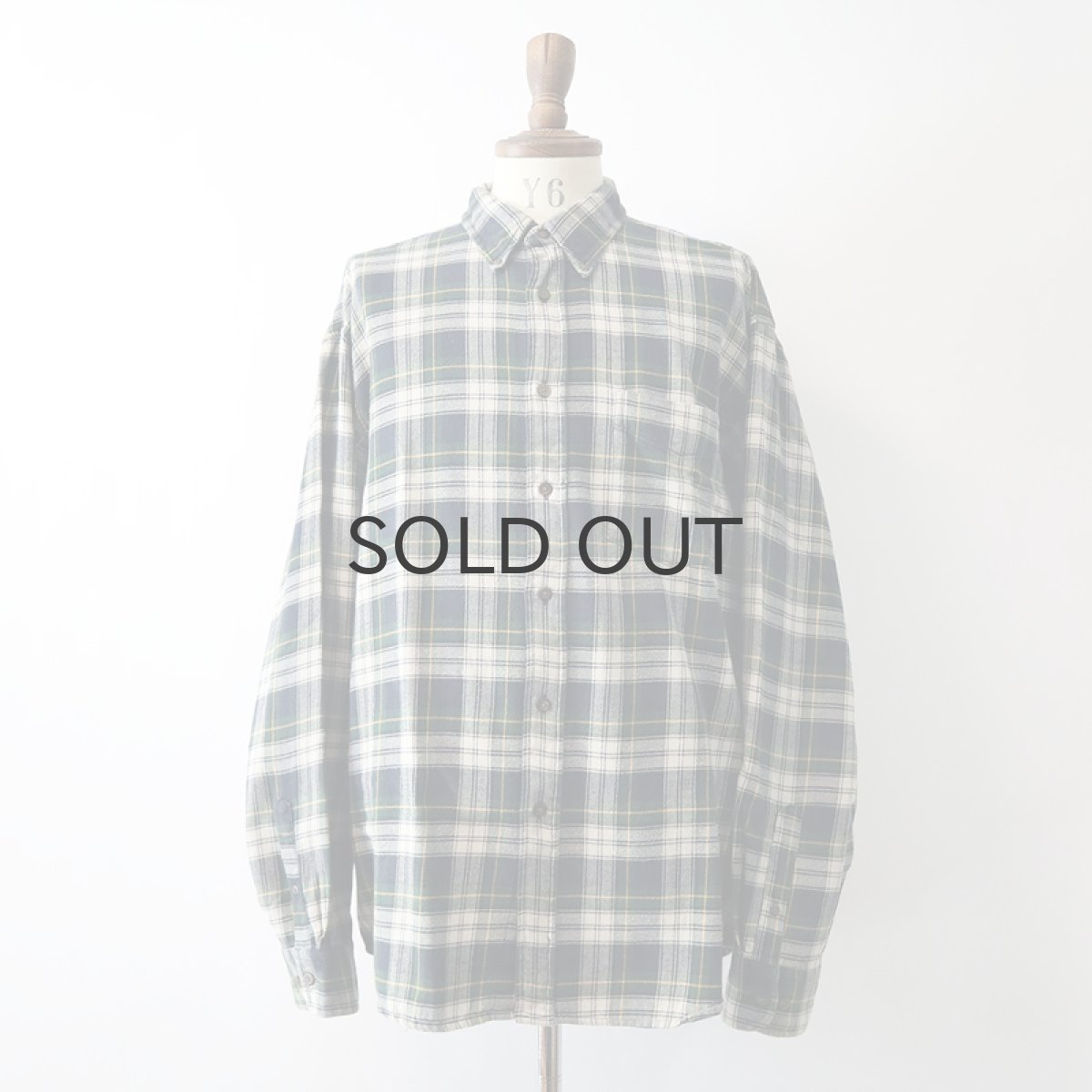 画像1: 〜00's GAP COTTON CHECK FLANNEL B/D SHIRT (1)