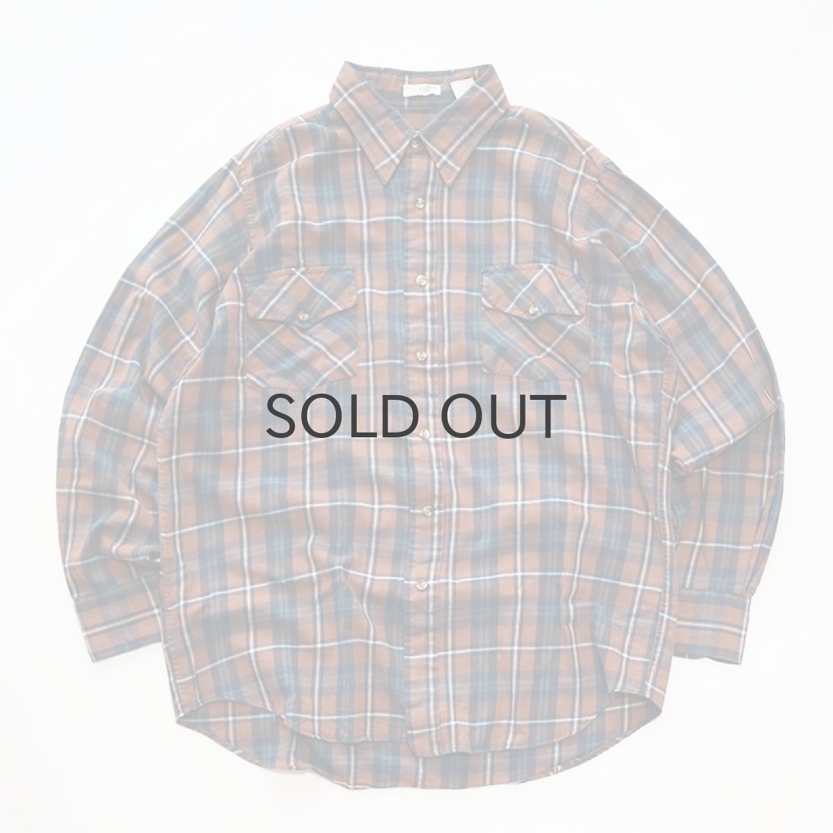 画像1: 80's Woolrich COTTON WOOL CHECK FLANNEL SHIRT (1)