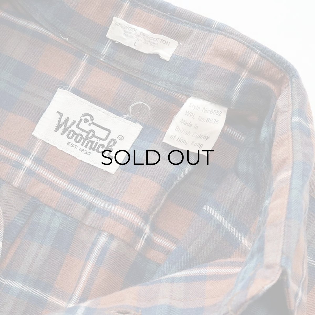 画像6: 80's Woolrich COTTON WOOL CHECK FLANNEL SHIRT (6)