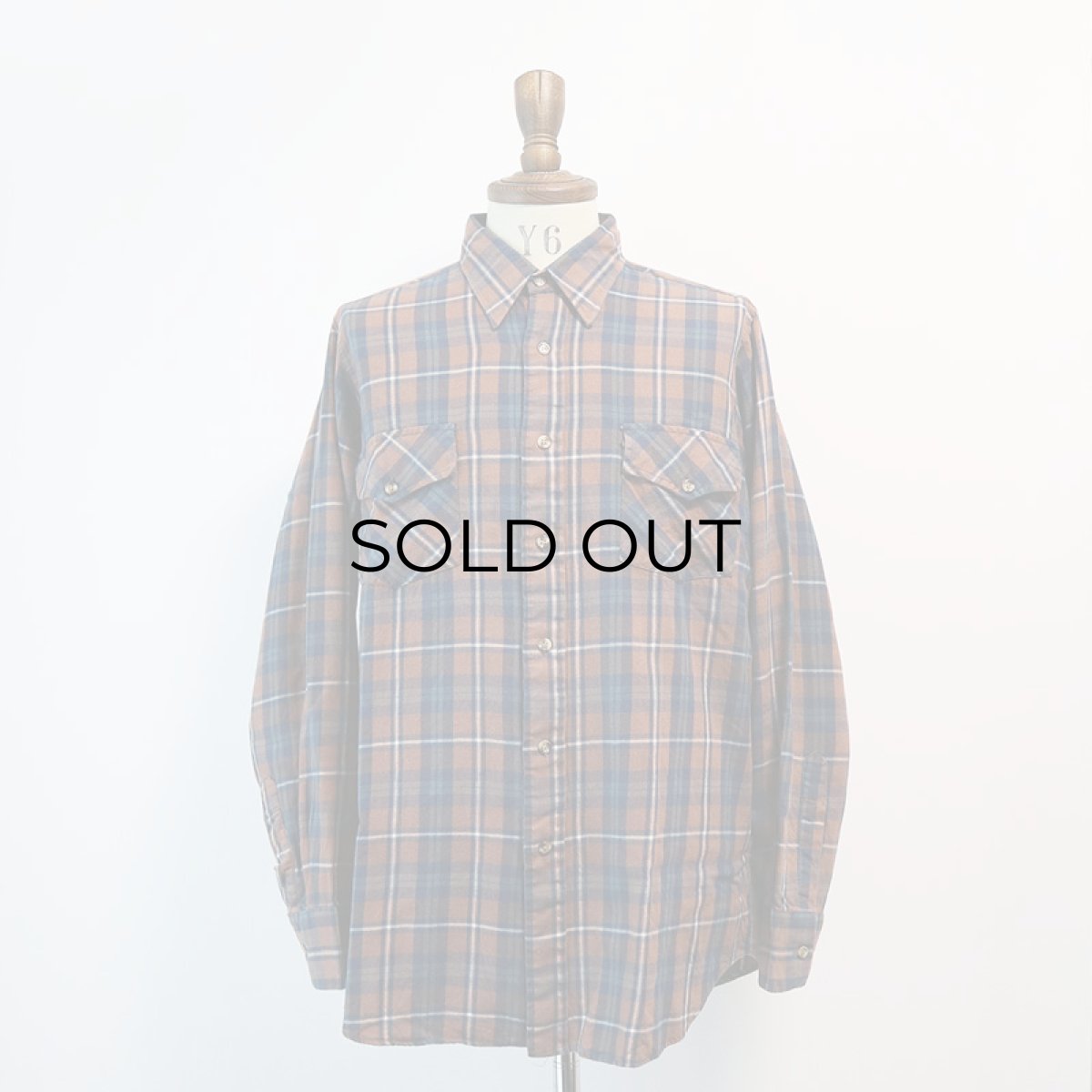 画像8: 80's Woolrich COTTON WOOL CHECK FLANNEL SHIRT (8)