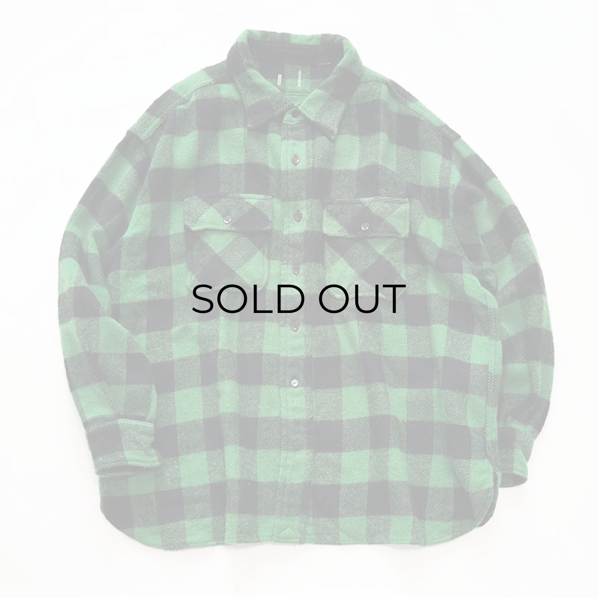 画像1: 60's UNKNOWN BRAND WOOL BUFFALO CHECK CPO SHIRT (1)