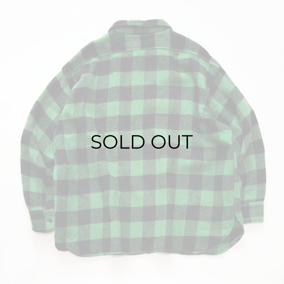 画像2: 60's UNKNOWN BRAND WOOL BUFFALO CHECK CPO SHIRT (2)