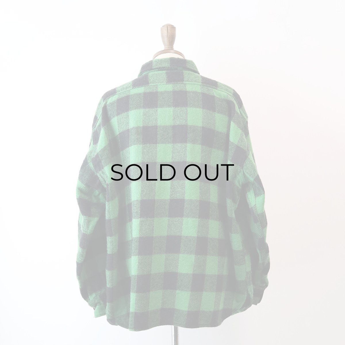 画像12: 60's UNKNOWN BRAND WOOL BUFFALO CHECK CPO SHIRT (12)