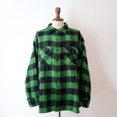 画像10: 60's UNKNOWN BRAND WOOL BUFFALO CHECK CPO SHIRT (10)