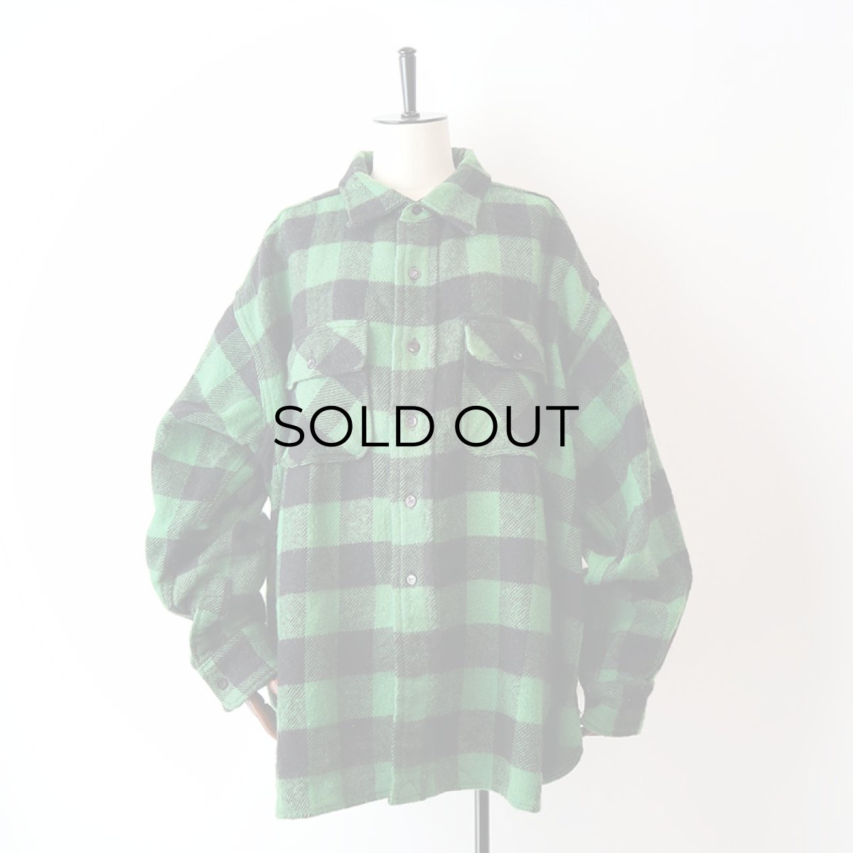 画像13: 60's UNKNOWN BRAND WOOL BUFFALO CHECK CPO SHIRT (13)