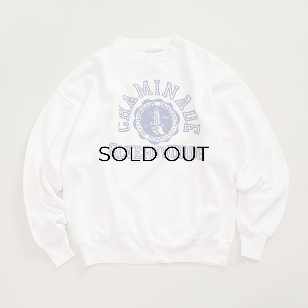 画像4: 80's Velva Sheen PRINT CREW NECK SWEAT "CHAMINADE" (4)