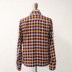 画像3: 〜50's B.V.D. RAYON CHECK PULLOVER BOX SHIRT (3)