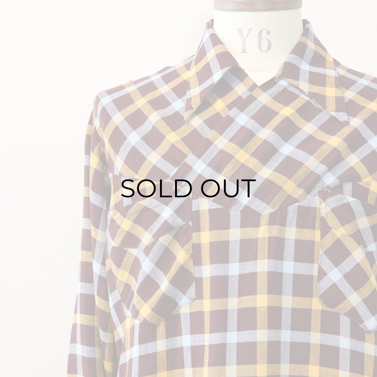 画像4: 〜50's B.V.D. RAYON CHECK PULLOVER BOX SHIRT (4)