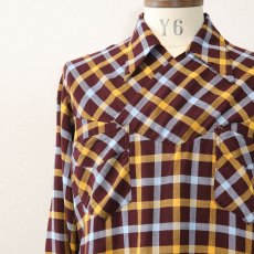 画像4: 〜50's B.V.D. RAYON CHECK PULLOVER BOX SHIRT (4)