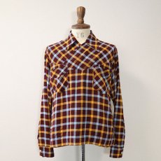 画像1: 〜50's B.V.D. RAYON CHECK PULLOVER BOX SHIRT (1)