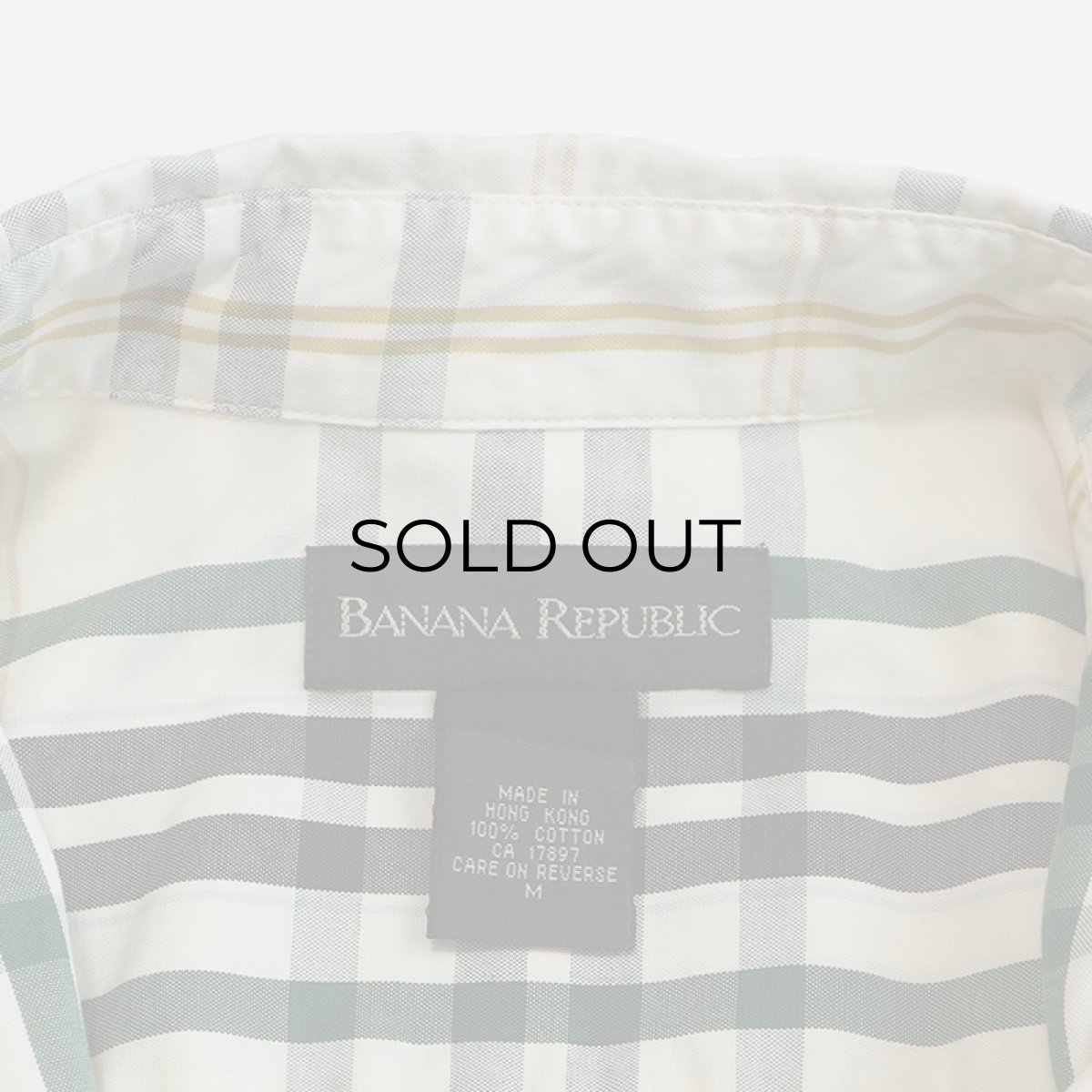画像7: 90's BANANA REPUBLIC COTTON CHECK B/D SHIRT (7)