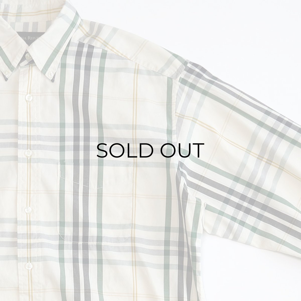 画像3: 90's BANANA REPUBLIC COTTON CHECK B/D SHIRT (3)