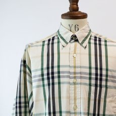 画像9: 90's BANANA REPUBLIC COTTON CHECK B/D SHIRT (9)