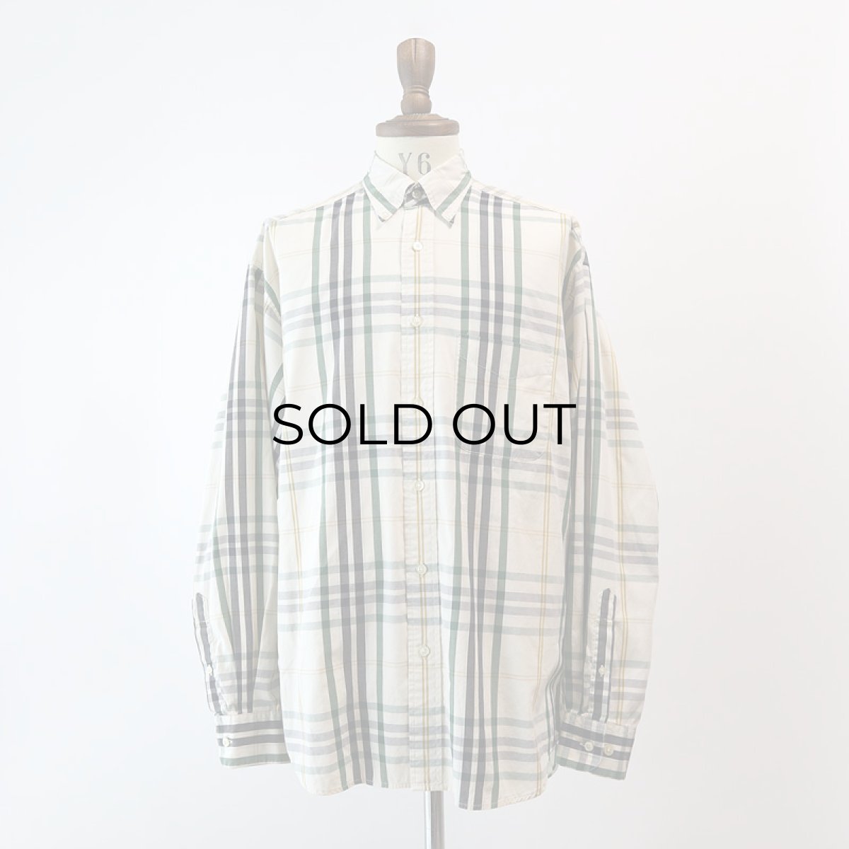 画像10: 90's BANANA REPUBLIC COTTON CHECK B/D SHIRT (10)