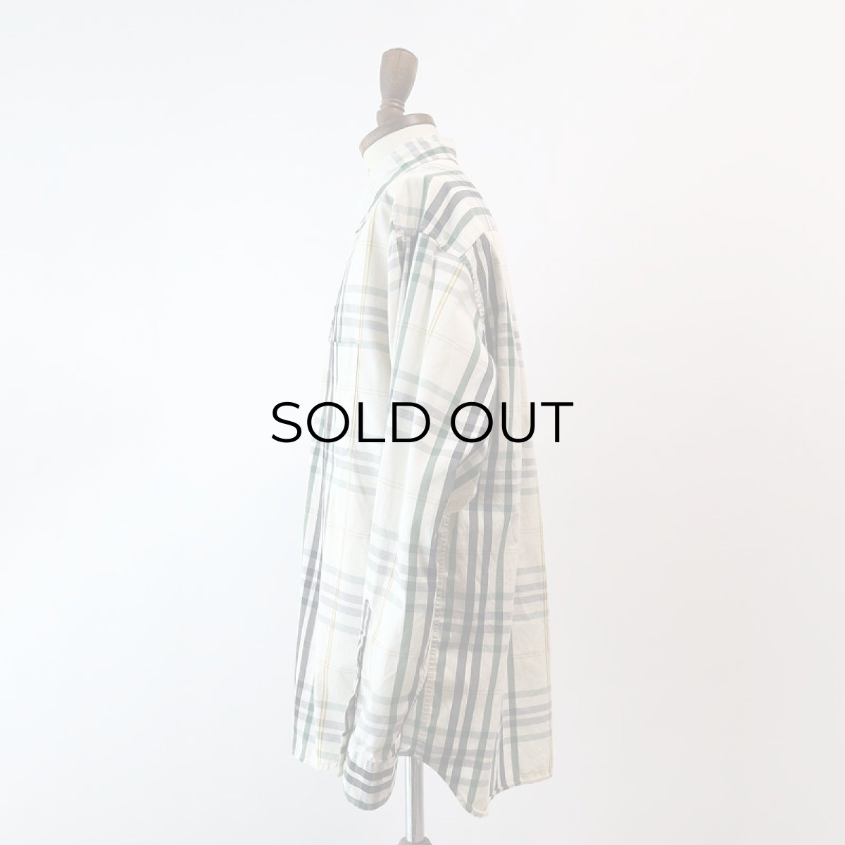 画像11: 90's BANANA REPUBLIC COTTON CHECK B/D SHIRT (11)