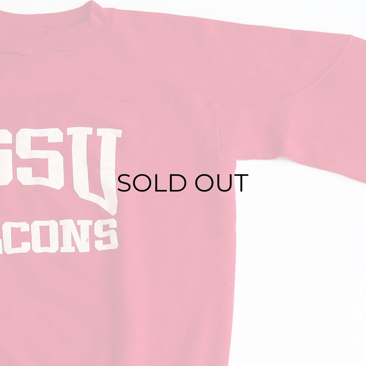 画像3: 80's UNKNOWN BRAND PRINT FOOTBALL style CREW NECK SWEAT "BGSU FALCONS" (3)