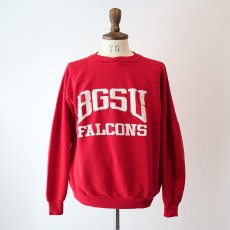 画像10: 80's UNKNOWN BRAND PRINT FOOTBALL style CREW NECK SWEAT "BGSU FALCONS" (10)