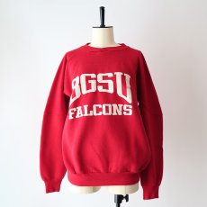 画像13: 80's UNKNOWN BRAND PRINT FOOTBALL style CREW NECK SWEAT "BGSU FALCONS" (13)