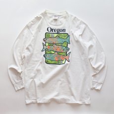 画像1: 〜90's ONEITA COTTON PRINT L/S TEE "Oregon" (1)