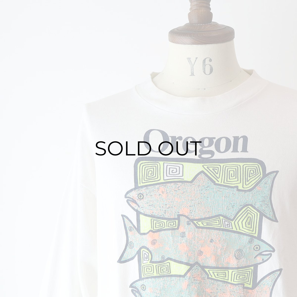 画像9: 〜90's ONEITA COTTON PRINT L/S TEE "Oregon" (9)