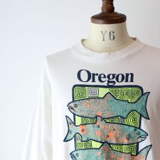 画像9: 〜90's ONEITA COTTON PRINT L/S TEE "Oregon" (9)