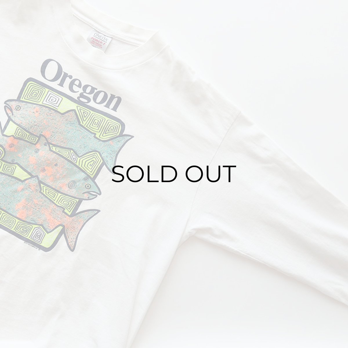 画像3: 〜90's ONEITA COTTON PRINT L/S TEE "Oregon" (3)