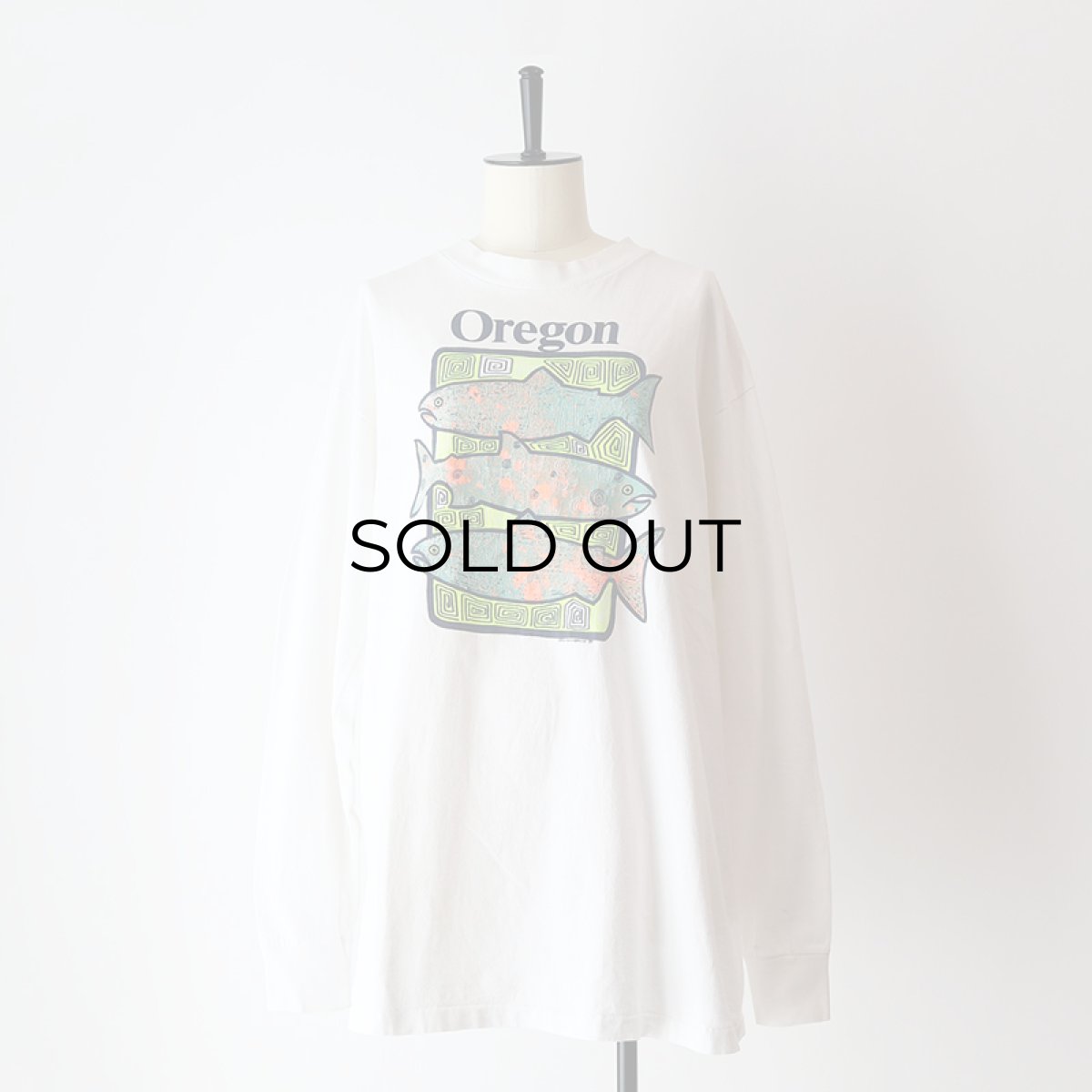 画像13: 〜90's ONEITA COTTON PRINT L/S TEE "Oregon" (13)