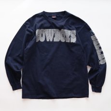 画像2: 90's GALT SAND COTTON W-PRINT L/S TEE "COWBOYS" (2)