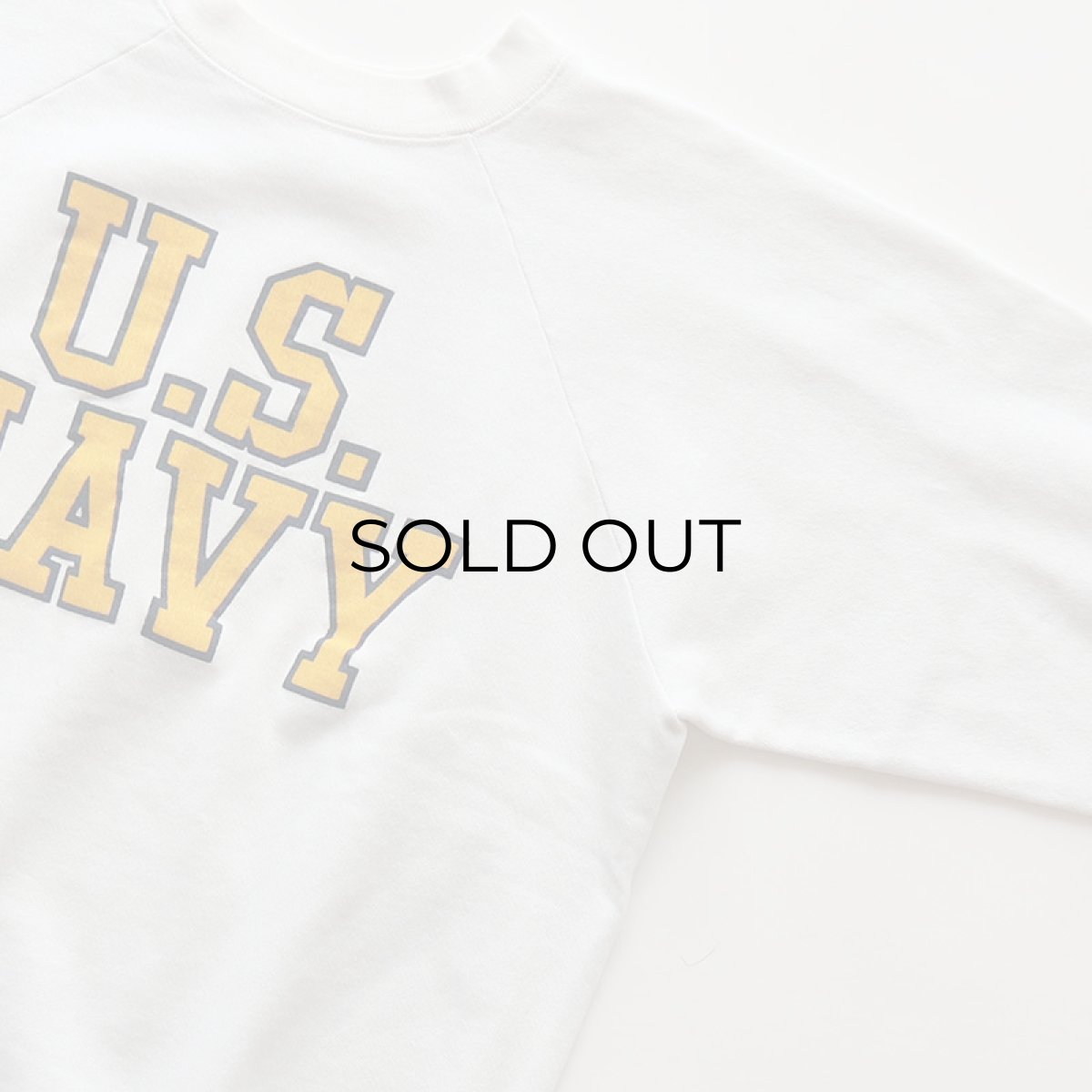 画像4: 〜80's UNKNOWN BRAND PRINT CREW NECK SWEAT "U.S. NAVY" "MADE IN USA" (4)