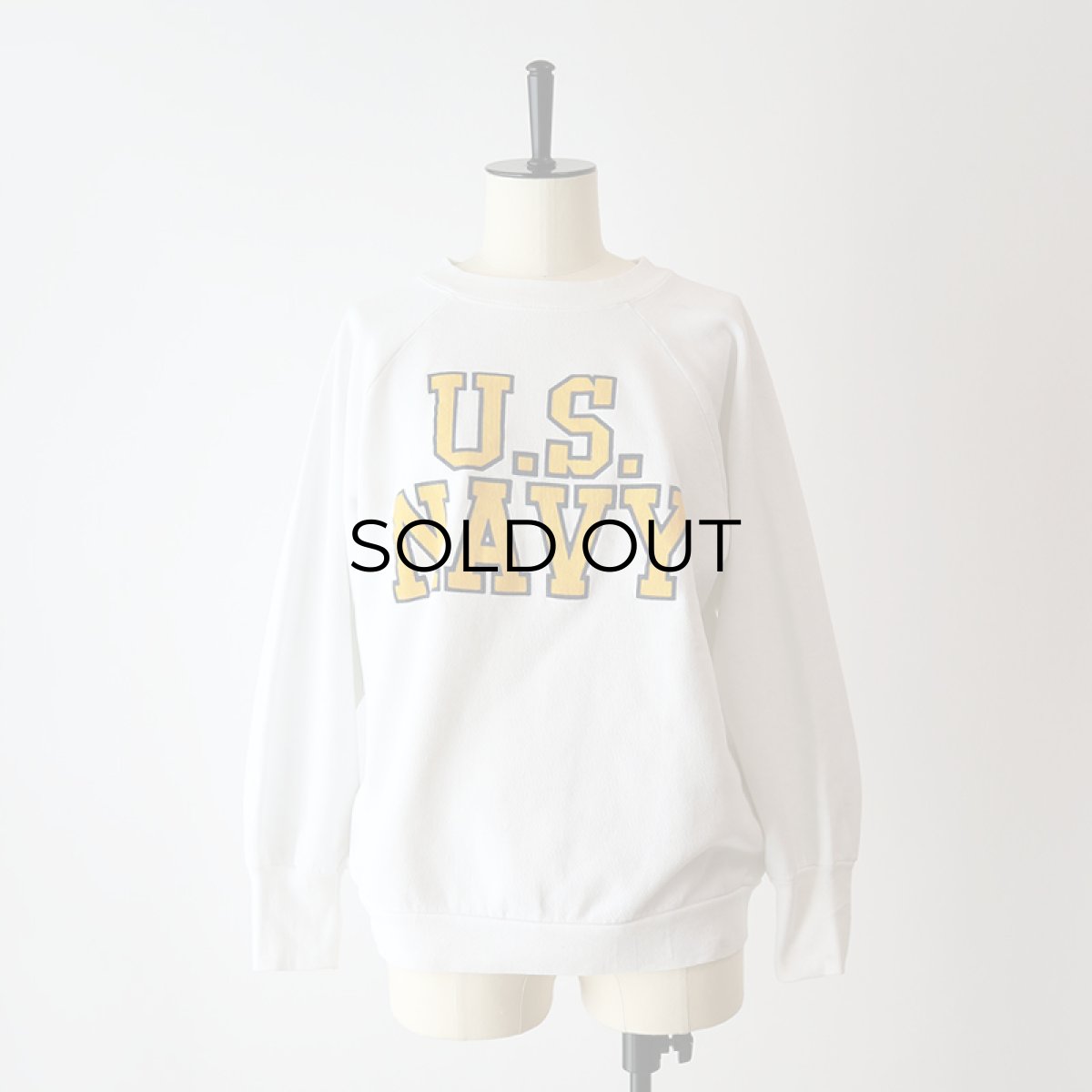 画像12: 〜80's UNKNOWN BRAND PRINT CREW NECK SWEAT "U.S. NAVY" "MADE IN USA" (12)