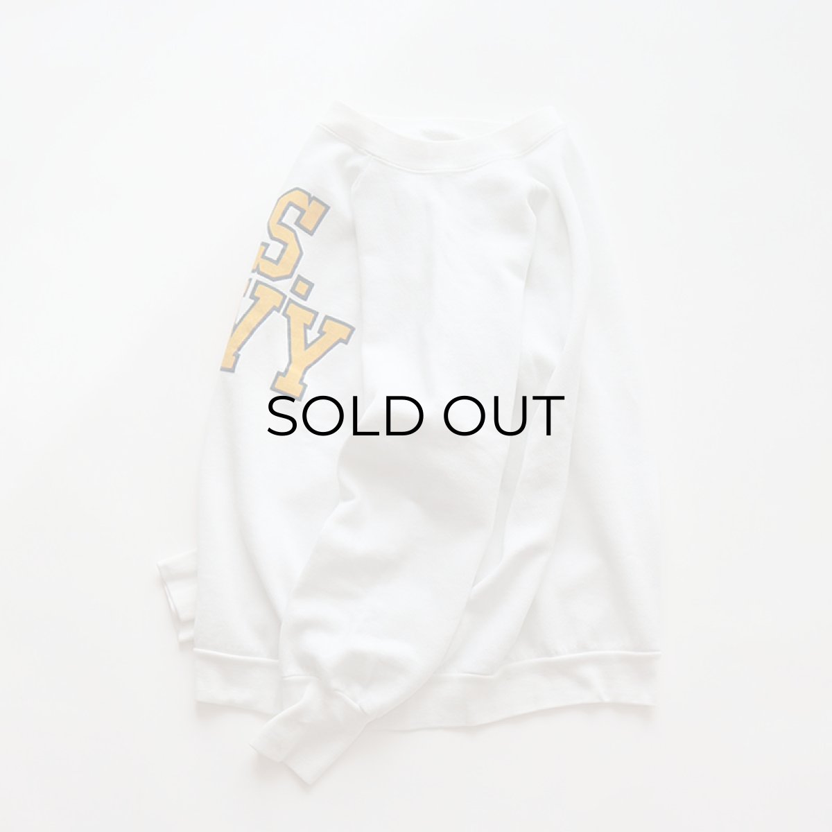 画像2: 〜80's UNKNOWN BRAND PRINT CREW NECK SWEAT "U.S. NAVY" "MADE IN USA" (2)