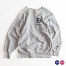 画像1: 90's Champion REVERSE WEAVE PRINT CREW NECK SWEAT  "GLYNCO, GA" "MADE IN MEXICO" (1)