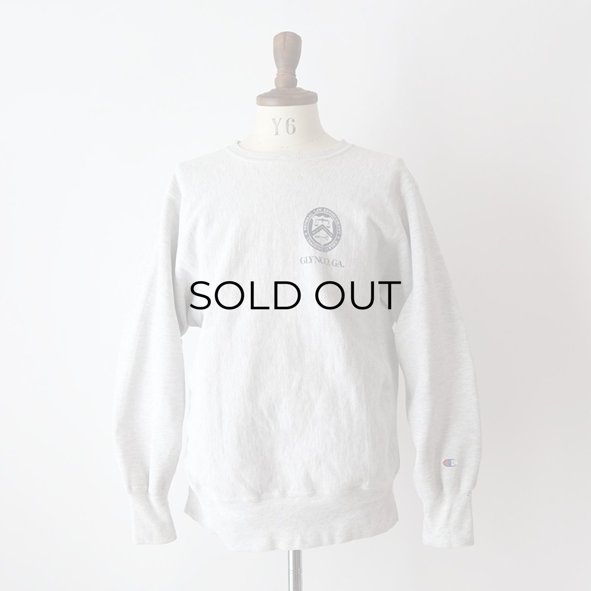 画像10: 90's Champion REVERSE WEAVE PRINT CREW NECK SWEAT  "GLYNCO, GA" "MADE IN MEXICO" (10)