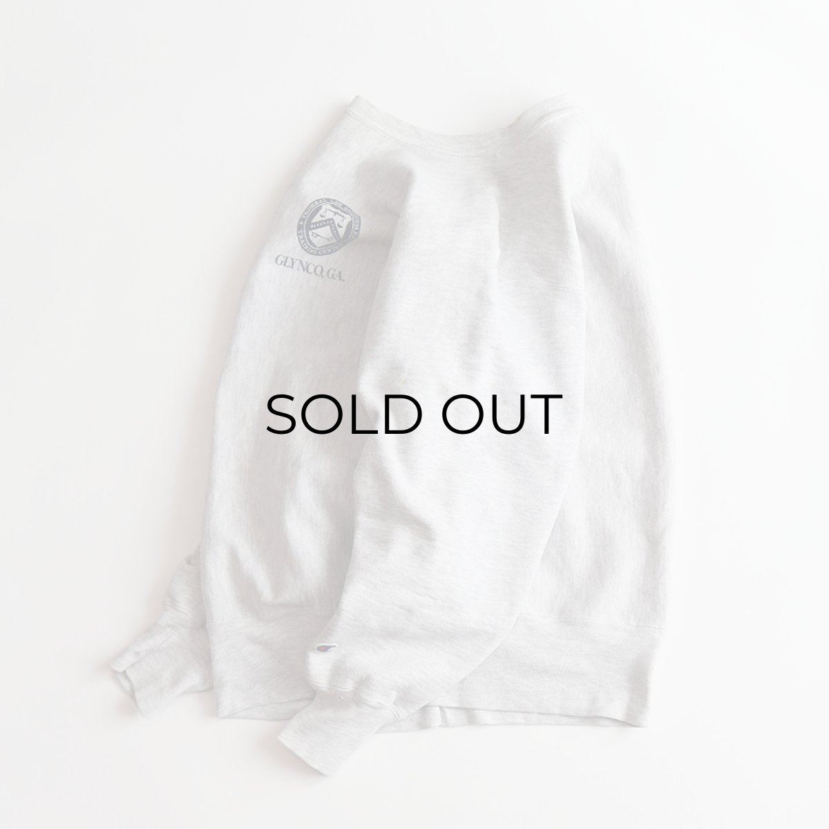 画像2: 90's Champion REVERSE WEAVE PRINT CREW NECK SWEAT  "GLYNCO, GA" "MADE IN MEXICO" (2)