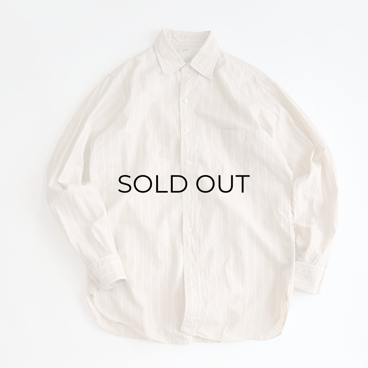 画像1: 50's ARROW COTTON BROAD STRIPE DRESS SHIRT (1)