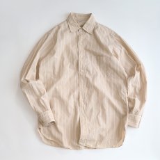 画像1: 50's ARROW COTTON BROAD STRIPE DRESS SHIRT (1)