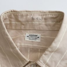 画像7: 50's ARROW COTTON BROAD STRIPE DRESS SHIRT (7)