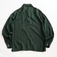 画像3: 50's Sportswear RAYON GABARDINE OPEN COLLAR BOX SHIRT (3)