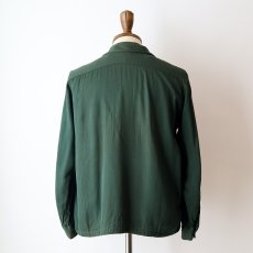 画像15: 50's Sportswear RAYON GABARDINE OPEN COLLAR BOX SHIRT (15)