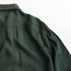 画像7: 50's Sportswear RAYON GABARDINE OPEN COLLAR BOX SHIRT (7)