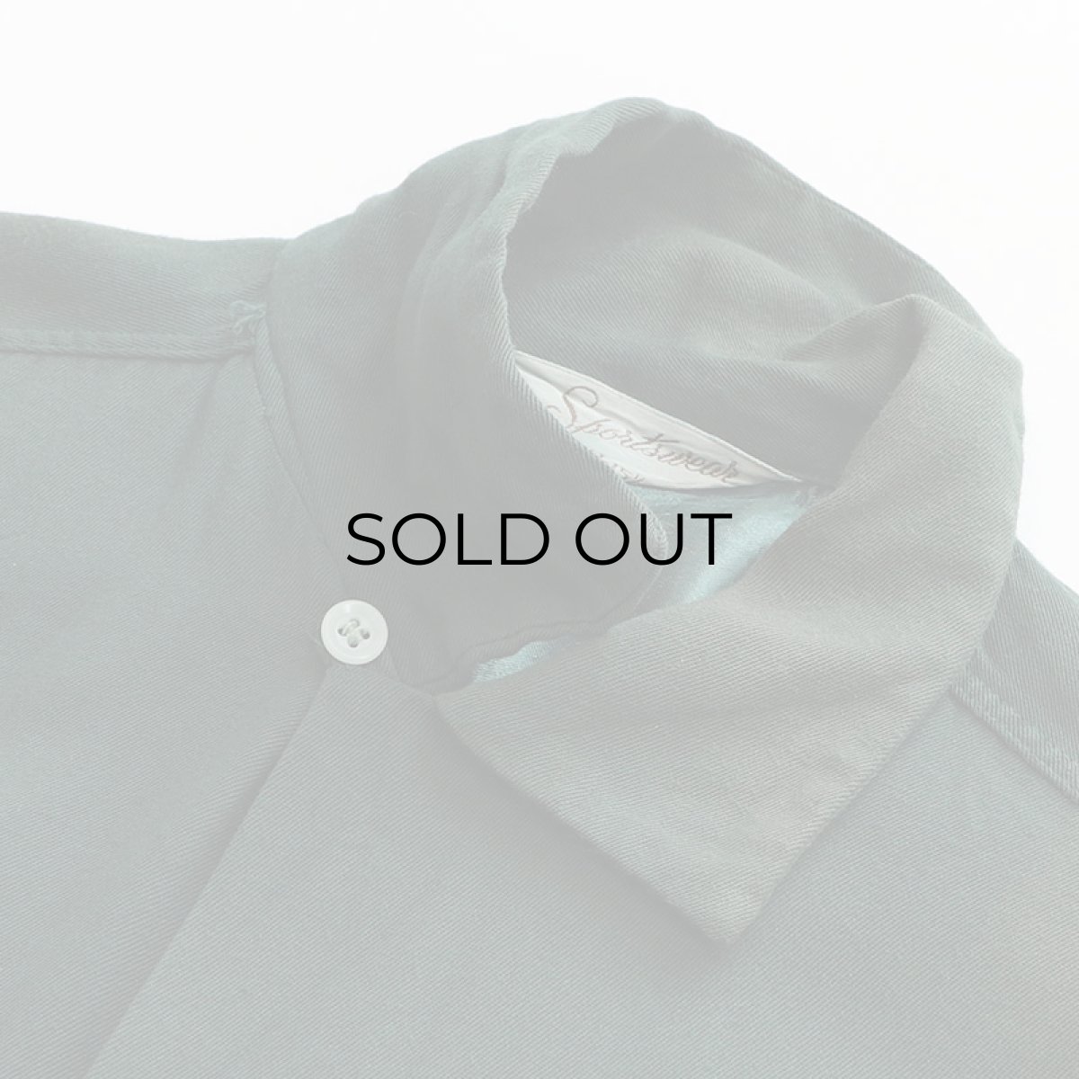 画像5: 50's Sportswear RAYON GABARDINE OPEN COLLAR BOX SHIRT (5)