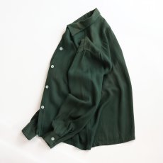 画像2: 50's Sportswear RAYON GABARDINE OPEN COLLAR BOX SHIRT (2)