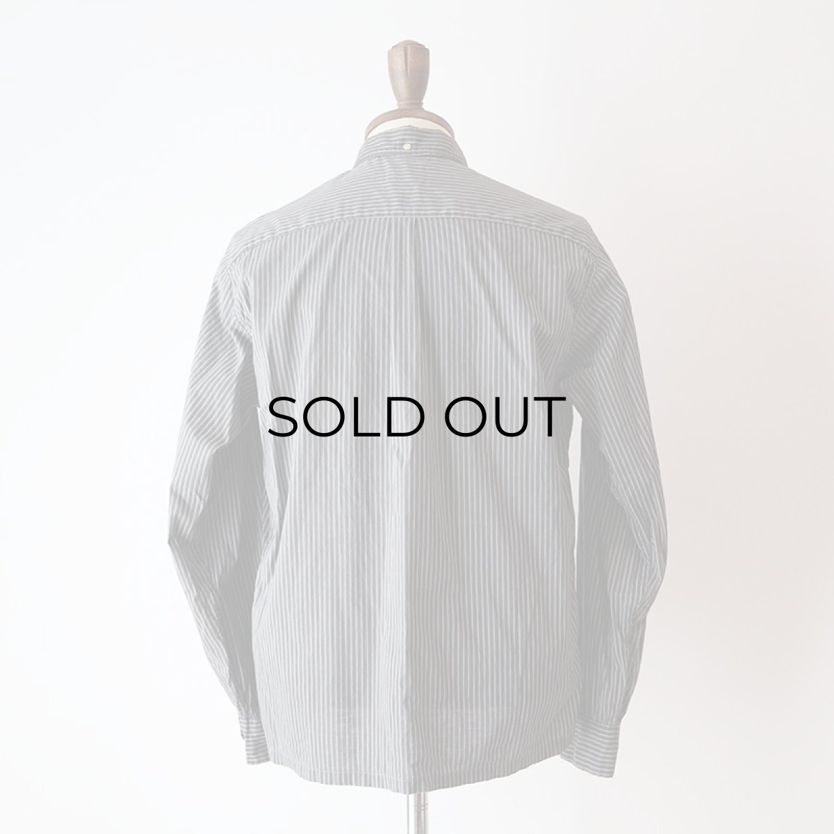 画像15: 60's Lanier COTTON STRIPE B/D OPEN COLLAR BOX SHIRT (15)