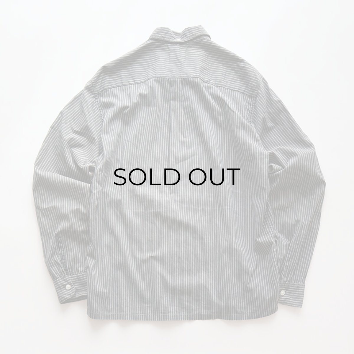 画像2: 60's Lanier COTTON STRIPE B/D OPEN COLLAR BOX SHIRT (2)