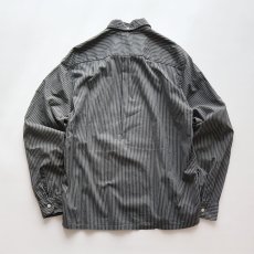 画像2: 60's Lanier COTTON STRIPE B/D OPEN COLLAR BOX SHIRT (2)