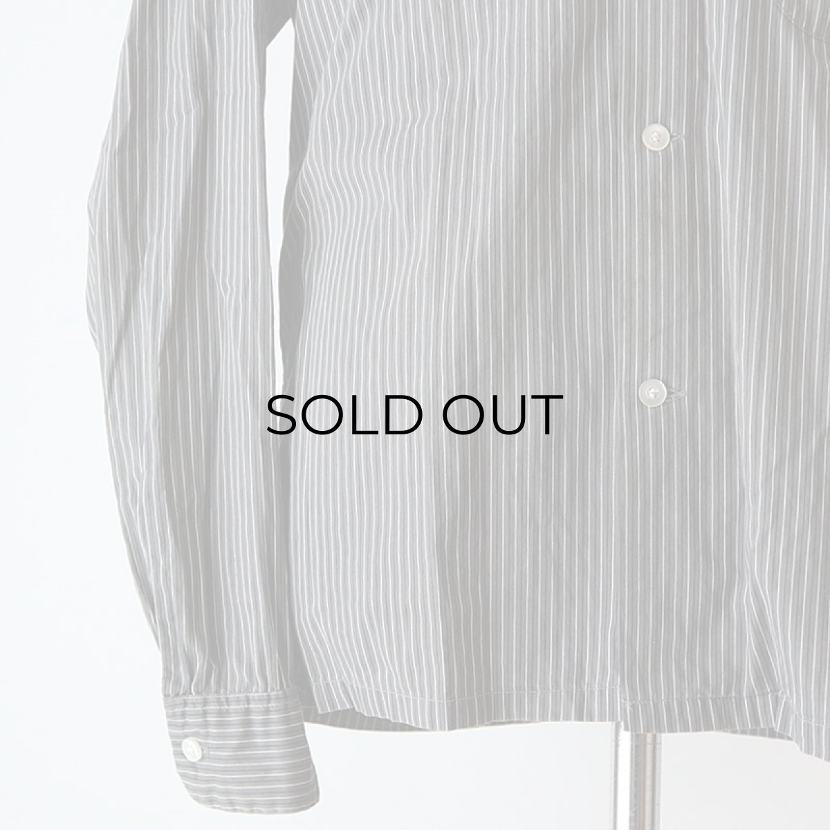 画像11: 60's Lanier COTTON STRIPE B/D OPEN COLLAR BOX SHIRT (11)