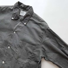 画像3: 60's Lanier COTTON STRIPE B/D OPEN COLLAR BOX SHIRT (3)